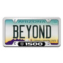 RAM 1500 Logo UV-LED Printed on Black Dome Chrome Stainless Steel License Plate Frame