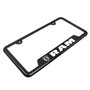 RAM Black Carbon Fiber Texture ABS Plastic 50 States License Plate Frame