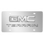 GMC Terrain 3D Dual Logo Mirror Chrome Stainless Steel License Plate