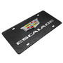 Cadillac Escalade Dual 3D Logo on Real Black Carbon Fiber License Plate