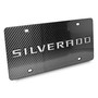 Chevrolet Silverado 3D Logo on Real Black Carbon Fiber License Plate