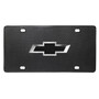 Chevrolet 3D Black Logo on Real Black Carbon Fiber License Plate
