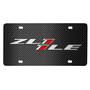 Chevrolet Camaro ZL1-1LE 3D Logo on Black Carbon Fiber Pattern Stainless Steel License Plate