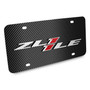Chevrolet Camaro ZL1-1LE 3D Logo on Black Carbon Fiber Pattern Stainless Steel License Plate