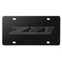 Chevrolet Z71 Offroad 3D Gunmetal Gray Name Logo on Black Stainless Steel License Plate