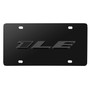 Chevrolet Camaro 1LE 3D Gunmetal Gray Logo on Black Stainless Steel License Plate