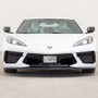 Chevrolet Corvette C8 3D Logo on Corvette Pattern Silver Aluminum License Plate