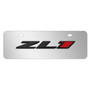 Chevrolet Camaro ZL1 in 3D Logo 12" x 4.25" European Look Chrome Half-Size Stainless Steel License Plate