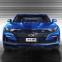 Chevrolet Camaro 1LE in 3D 12" x 4.25" European Look Chrome Half-Size Stainless Steel License Plate