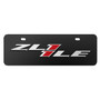 Chevrolet Camaro ZL1-1LE 3D Logo 12" x 4.25" European Look Black Half-Size Stainless Steel License Plate