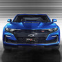Chevrolet Camaro ZL1-1LE 3D Logo 12" x 4.25" European Look Black Half-Size Stainless Steel License Plate