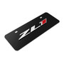 Chevrolet Camaro ZL1 in 3D Logo 12" x 4.25" European Look Black Half-Size Stainless Steel License Plate