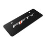 Chevrolet Camaro 50 Years 3D Logo 12" x 4.25" European Look Black Half-Size Stainless Steel License Plate