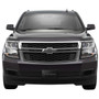 Chevrolet Tahoe 3D Gunmetal Gray Name Logo on Black Stainless Steel License Plate
