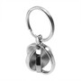 Lincoln Gray Brushed Metal Spinner Key Chain