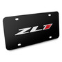 Chevrolet Camaro ZL1 3D Logo Black Metal License Plate