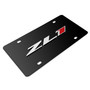 Chevrolet Camaro ZL1 3D Logo Black Metal License Plate