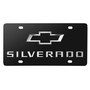 Chevrolet Silverado Bowtie 3D Dual Logo Black Stainless Steel License Plate