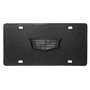 Cadillac 3D Crest Gunmetal All-Black Logo on Real Carbon Fiber License Plate