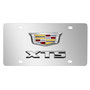 Cadillac XTS Crest 3D Dual Logo Mirror Chrome Stainless Steel License Plate