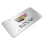 Cadillac XTS Crest 3D Dual Logo Mirror Chrome Stainless Steel License Plate
