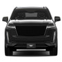 Cadillac 3D Crest Silver Metal Logo on Real Black Carbon Fiber License Plate