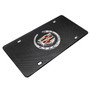 Cadillac 3D Chrome Logo on Real Black Carbon Fiber License Plate