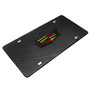 Cadillac 3D Crest Black Metal Logo on Real Black Carbon Fiber License Plate