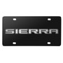 GMC Sierra 3D Nameplate Black Stainless Steel License Plate