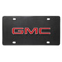 GMC Red Inlay 3D Logo on Real Black Carbon Fiber License Plate