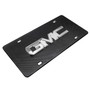 GMC 3D Chrome Metal Logo on Real Black Carbon Fiber License Plate