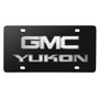 GMC Yukon 3D Dual Logo Black Stainless Steel License Plate