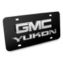 GMC Yukon 3D Dual Logo Black Stainless Steel License Plate