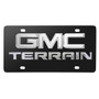 GMC Terrain 3D Dual Logo Black Stainless Steel License Plate