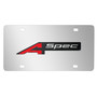 Acura A-Spec Dual Logo in 3D on Mirror Chrome Stainless Steel License Plate