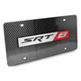 Dodge SRT-8 3D Logo on Real Black Carbon Fiber License Plate