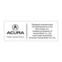 Acura NSX Dual Logo in 3D on Black Stainless Steel License Plate