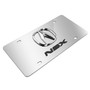 Acura NSX Dual Logo in 3D on Mirror Chrome Stainless Steel License Plate