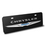 Chrysler 3D Logo 12" x 4.25" European Look Chrome Half-Size Stainless Steel License Plate