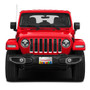 Jeep Trailhawk 3D Logo on Rubber Ducks Graphic Shiny Silver Metal License Plate