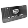 Jeep Rubicon 3D Red Edge Logo on Real Black Carbon Fiber License Plate