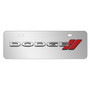 Dodge 3D Logo 12" x 4.25" European Look Chrome Half-Size Stainless Steel License Plate