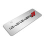 Dodge 3D Logo 12" x 4.25" European Look Chrome Half-Size Stainless Steel License Plate