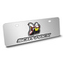 Dodge Scat-Pack in 3D Logo 12" x 4.25" European Look Chrome Half-Size Stainless Steel License Plate