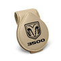 RAM 3500 Beige Leather Magnetic Sunglass Holder Car Sun Visor Mount Clip