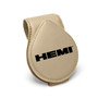 HEMI Logo Beige Leather Magnetic Sunglass Holder Car Sun Visor Mount Clip