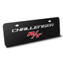 Dodge Challenger R/T 3D Logo 12" x 4.25" European Look Black Half-Size Stainless Steel License Plate