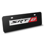 Dodge SRT-8 Logo 3D Logo 12" x 4.25" European Look Black Half-Size Stainless Steel License Plate
