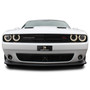 Dodge Scat-Pack 3D Logo 12" x 4.25" European Look Black Half-Size Stainless Steel License Plate