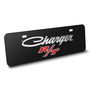 Dodge Charger R/T Classic 3D Logo 12" x 4.25" European Look Black Half-Size Stainless Steel License Plate